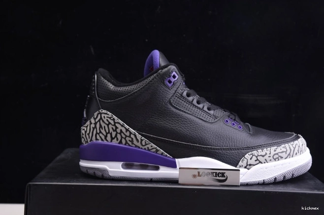 Rep Court Black CT8532-050 Air Jordan Purple Retro 3 0711